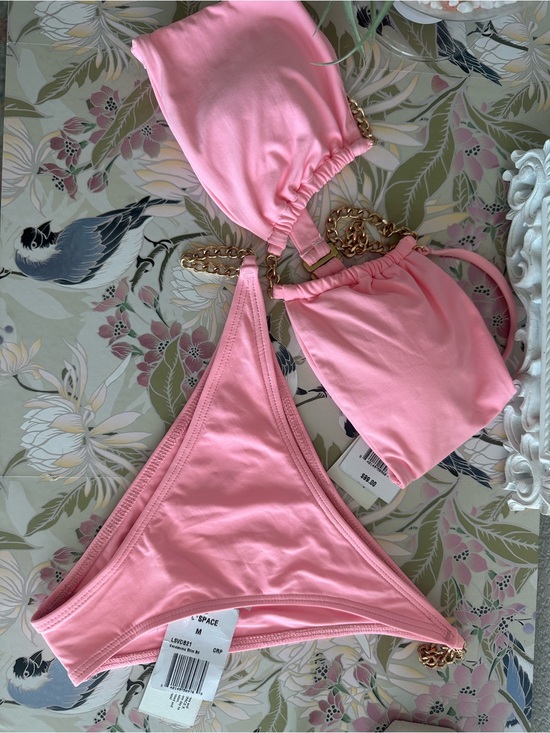 l*space Other - Lspace Pink Chain-Detail Bikini Set NWT